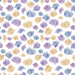 Abstract Fall Leaves Vector Pattern