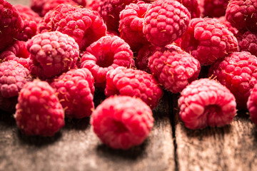 fresh summer berries, healthy food on table