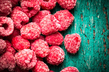 fresh summer berries, healthy food on table