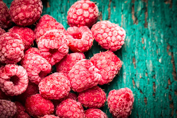 fresh summer berries, healthy food on table
