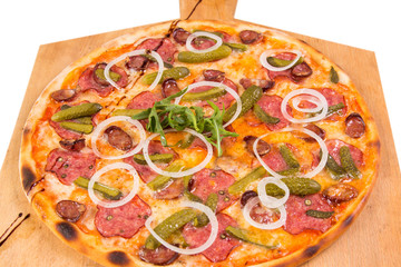 pizza isolated on white