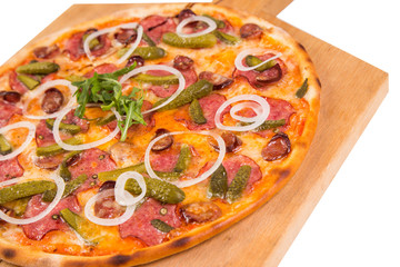 pizza isolated on white