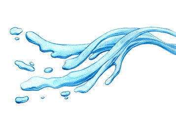 watercoolor water splash