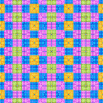 Colored checkered seamless pattern on cloth or towel.