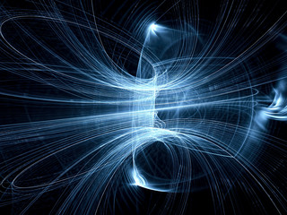 Abstract glowing lines - digitally generated image