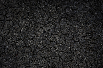Crack asphalt road texture. - obrazy, fototapety, plakaty