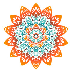 Mandala. Round Ornament Pattern. Vintage decorative elements. Hand drawn background.