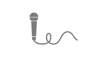 Flat illustrations microphone music