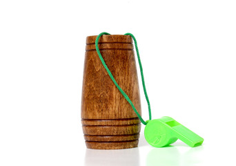 green referee whistle, sport theme