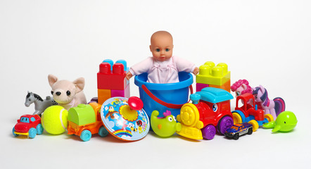 Obraz premium Toys on a white