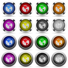 Earth glossy button set