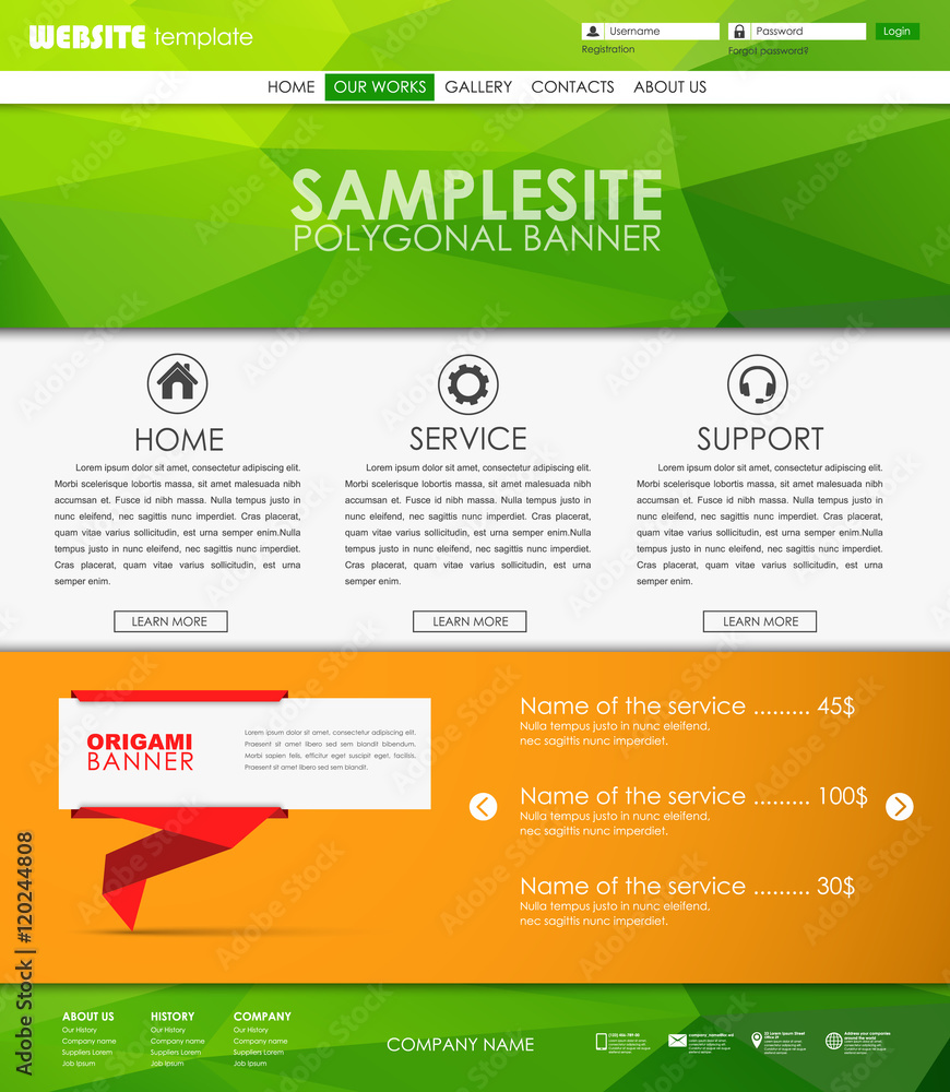 Poster template web site