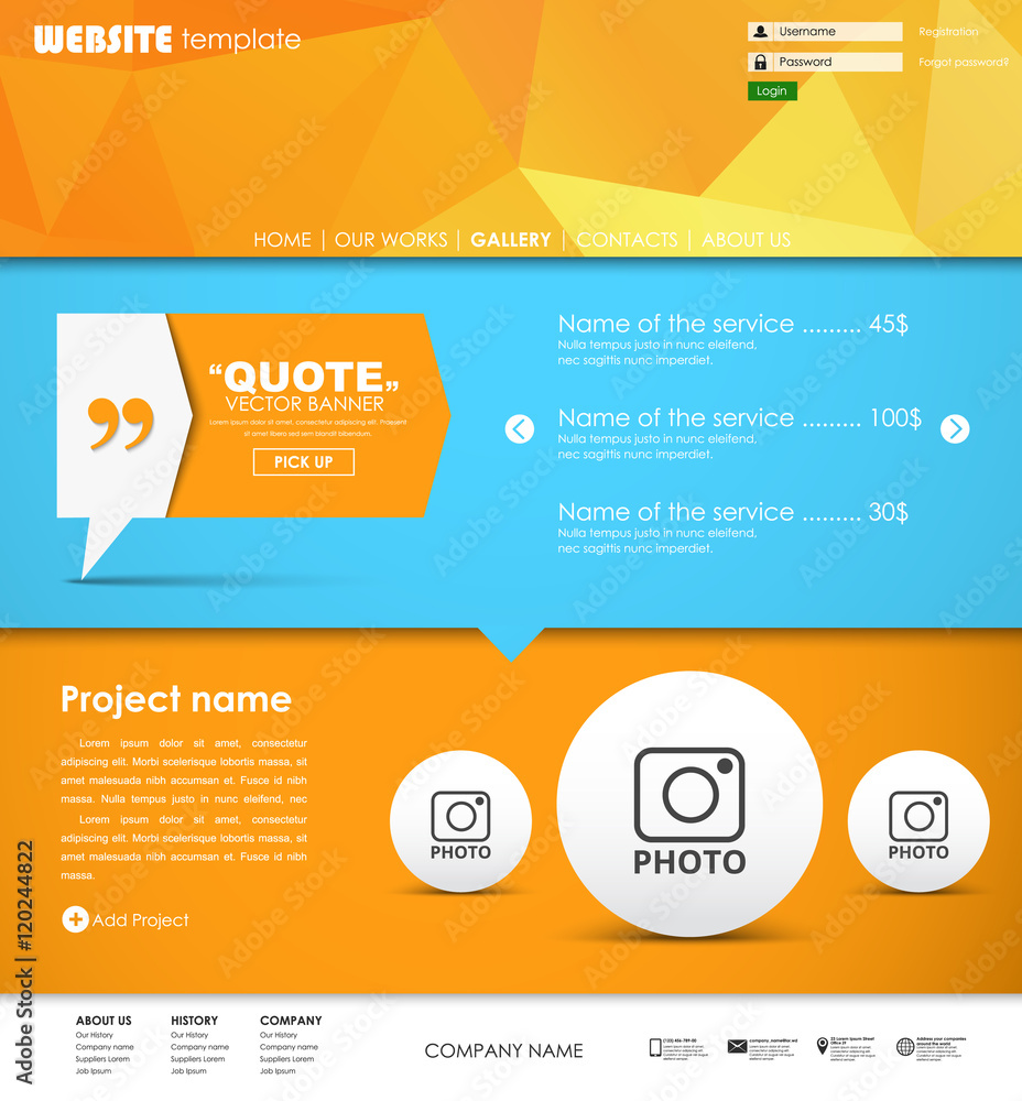 Poster template web site