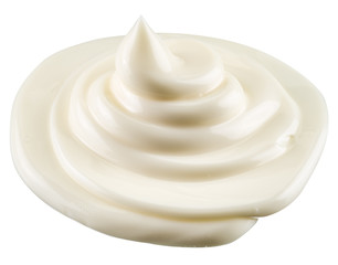 Mayonnaise swirl. File contains clipping paths.