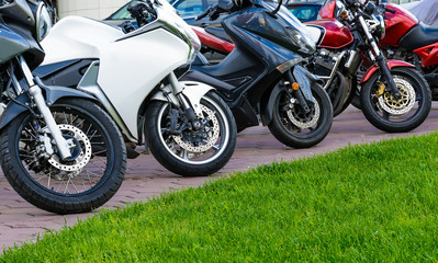Row of motorbikes
