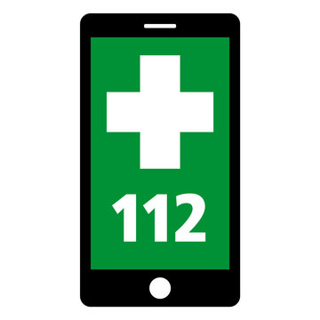 notruf 112 smartphone grün neg