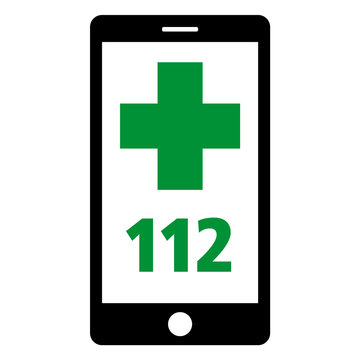 notruf 112 smartphone grün pos