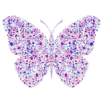 Colorful figured butterfly, decorative butterfly