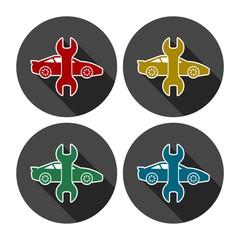 Obraz premium Auto service and repair icons