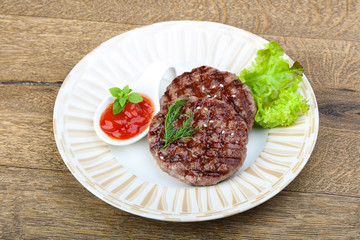 Grilled burger cutlet
