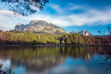 Naklejka premium Lago di Fiè Völser Weiher South Tyrol Italy