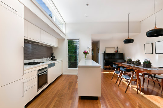 the kitchen with modern style
