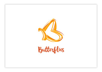 Butterfly - B letter logo