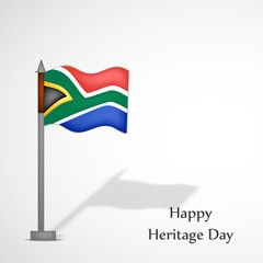 Illustration of South Africa Flag for Heritage Day