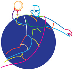 handball player in jump