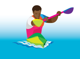 Fototapeta premium rowing. athlete