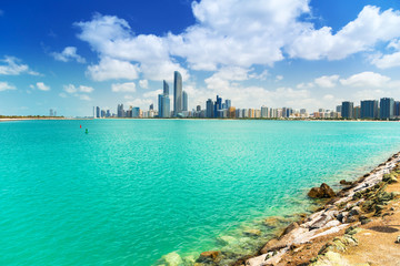 Cityscape of Abu Dhabi, the capital city of United Arab Emirates