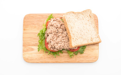 tuna sandwich on white