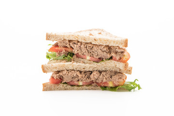 tuna sandwich on white