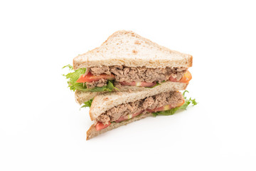 tuna sandwich on white