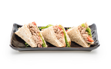 tuna sandwich on white