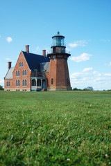 lighthouse on the edge of Block island, USA