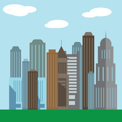 Flat design modern vector illustration icons of urban landscape and city life. Building icon