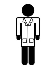 doctor avatar silhouette isolated vector illustration design