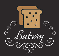 icon bakery bread slice design vector illustration eps 10