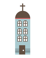 church building religion isolated icon vector illustration design
