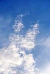Naklejka na ściany i meble luffy clouds in the blue sky
