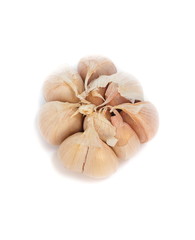 Fresh garlic Top view