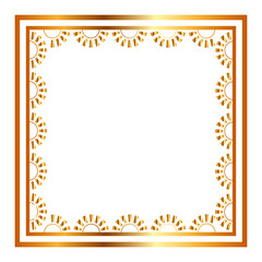 elegant gold frame style vector illustration design