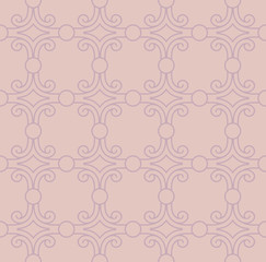 Vintage Vector hand-drawn seamless pattern with ethnic floral ornament.