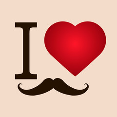 Poster, banner or flyer design with stylish text I Love Dad