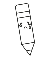 pencil character kawaii style vector illustration design