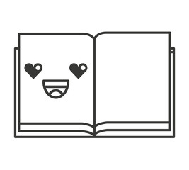 note book character kawaii style vector illustration design