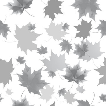Seamless background pattern of autumn leaves. Falling Leaves