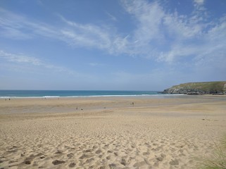Holywell Bay beach