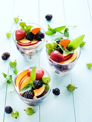 Summer berry parfait